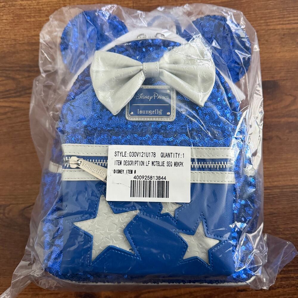 Loungefly Disney Parks Make a Wish Sequin Mini Backpack NWT